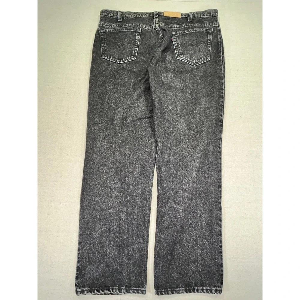 Vintage Levi's 540 Men's 42 Jeans‎ Black Denim Baggy Y2K Faded USA Relaxed
